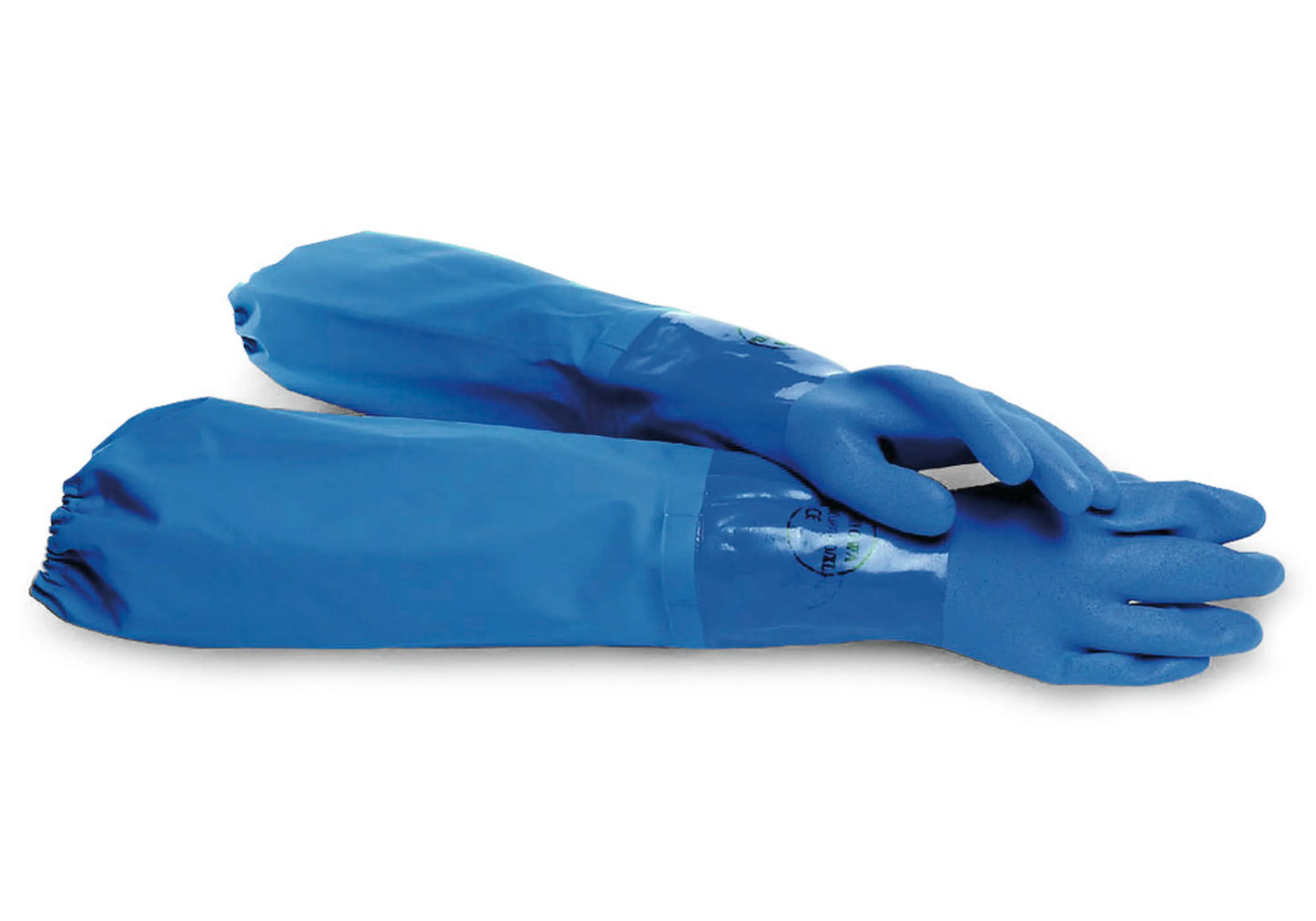 Kemikaalisuojakäsineet PVC sininen koko 10 / XL