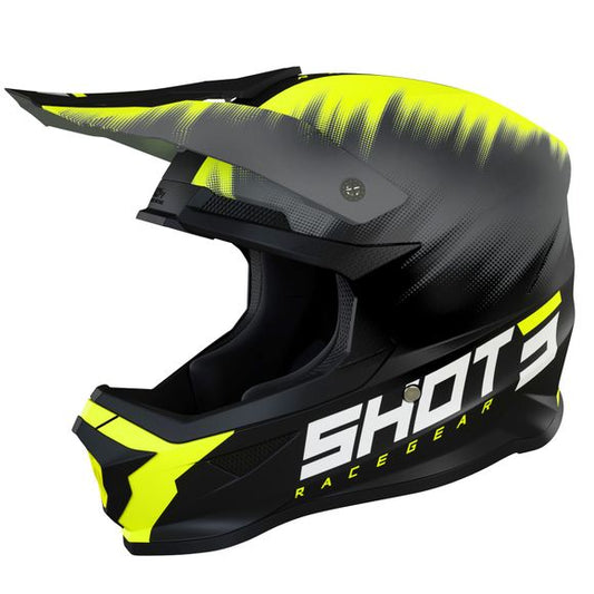 Shot Race Gear Versus Neon/Yellow Crossikypärä